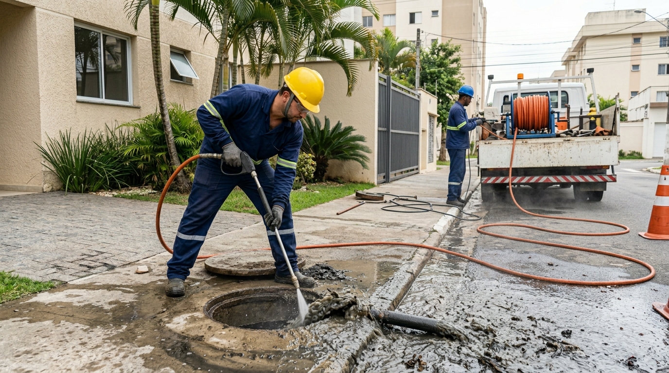 Hidrojateamento com jato de alta pressão em Juiz de Fora-MG