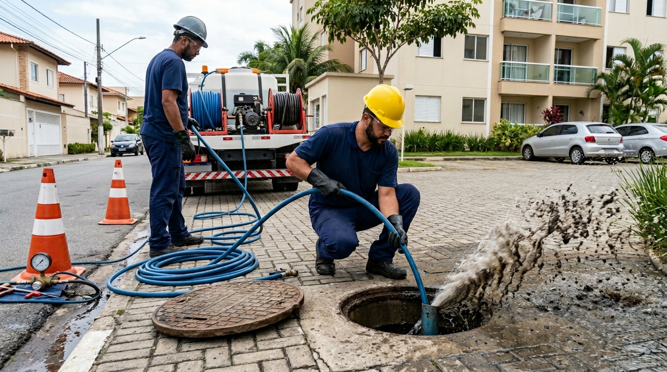 Equipe de hidrojateamento em Juiz de Fora-MG